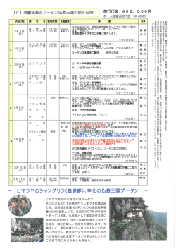 000円 旅行代金= 408 タン仏教王国の旅8日間