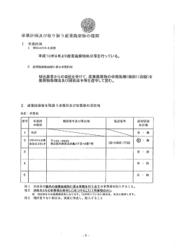 事業計画及び取り扱う産業廃棄物ら種類