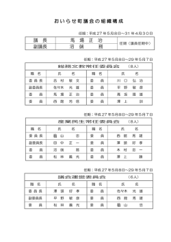 議会の組織構成 [PDFファイル／118KB]