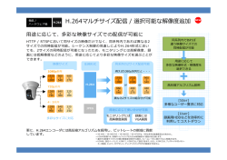H.264マルチサイズ配信 / 選択可能な解像度追加