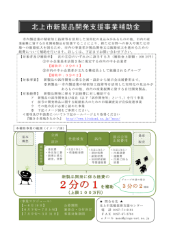 北上市新製品開発支援事業補助金