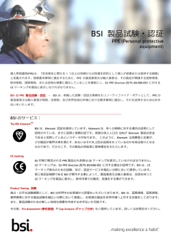 製品試験・認証 PPE（個人用保護具）リーフレット