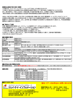 募集型企画旅行取引条件（概要）