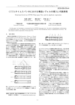 GTTMタイムスパン木における構造レヴェルの導入と代数表現