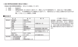 ＜設計標準使用期間の算定の根拠＞ 使用条件