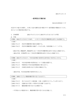 行動計画（2011 4～2015 3)状況確認付