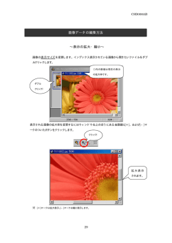 ∼表示の拡大・縮小∼ 画像データの編集方法