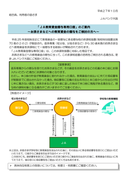 JA教育資金贈与専用口座