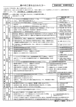 様の死亡届を出された方へ 宗像市役所 市民課市民係