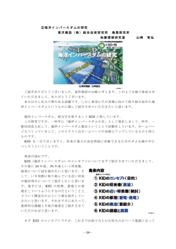 －28－ ③ 海洋インバースダムの研究 東洋建設（株
