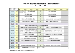 平成26年度 環境計量特別教習（騒音・振動関係） 日 程 表