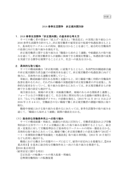 別紙 2 2016 春季生活闘争 非正規共闘方針 1．