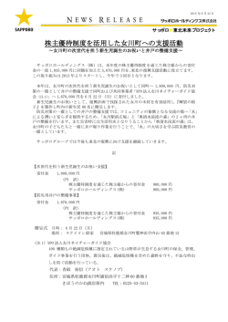 株主優待制度を活用した女川町への支援活動