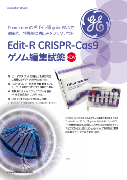 Edit-R CRISPR-Cas9 ゲノム編集試薬カタログ