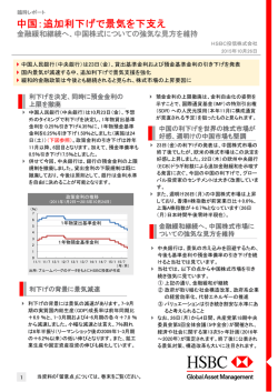 中国：追加利下げで景気を下支え - HSBC Global Asset Management