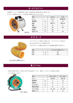 ポータブルファン ダクトホース 電 工 ドラム