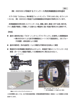 （株）SHINDO が供給するファンケース用炭素繊維複合材料基材