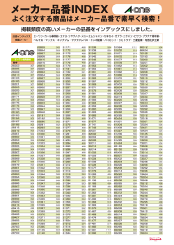 メーカー品番INDEX