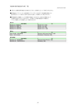 502HW 動作確認済みPC一覧