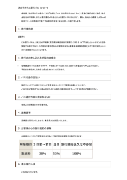 解除期日 3 日前～前日 当日 旅行開始後又は不参加
