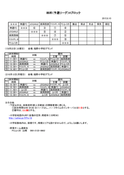 林杯Hブロック予選日程表
