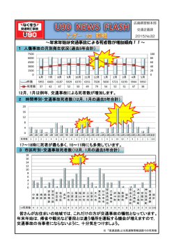 ～年末年始は交通事故による死者数が増加傾向！！～ 1 人傷事故の