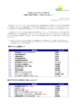 「KOBE Free Wi-Fi」エリア拡大中 ～増加する訪日外国人へのおもてなし