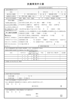 扶養事実申立書