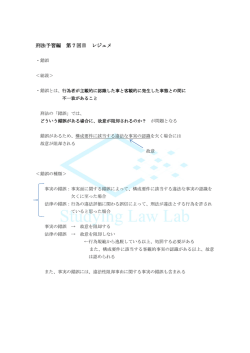 刑法予習編 第 7 回目 レジュメ - Studying Law Lab