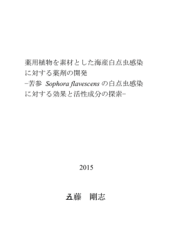 苦参 Sophora flavescens の白点虫感染