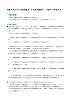東北地方太平洋沖地震 千葉県浦安市 （28秒） &mdash;映像解説 &mdash;
