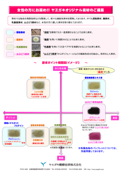 女性の方にお奨め!! ヤヱガキオリジナル素材のご提案
