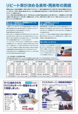 ク例 リピート率が決める来年・再来年の実績