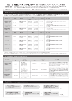 講座（コース）費用 - IELTS対策コーチングセンター