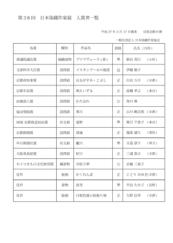 入賞者名簿 - 日本染織作家協会