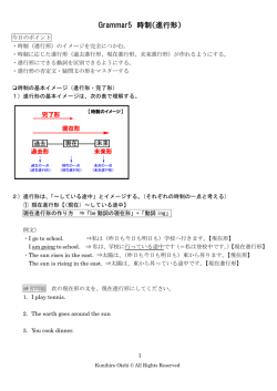 Grammar5 時制（進行形）