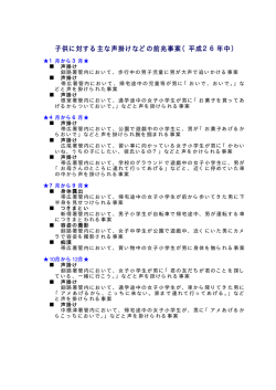 子供に対する主な前兆事案はこちら