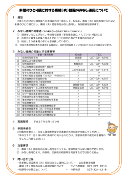 （夫）控除のみなし適用 チラシ