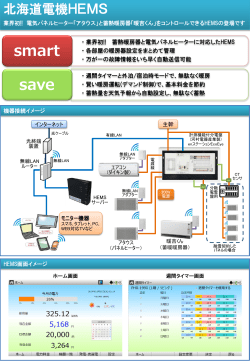 北海道電機のHEMS 業界初!! 蓄熱暖房器「暖吉くん」と電気パネルヒー