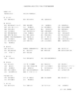 公益社団法人高分子学会 平成 27 年度代議員候補