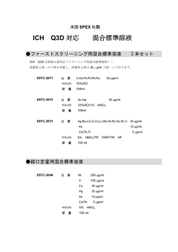 ICH Q3D 対応 混合標準溶液