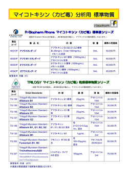 マイコトキシン 標準物質