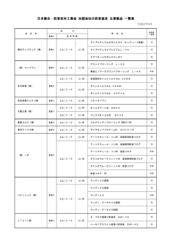 加盟会社の防音直床主要製品一覧表（PDF）