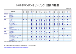 ロンドンオリンピックの日程表を見る（PDF）