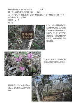2015/4/30黒尾谷岳