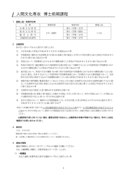 人間文化専攻 博士前期課程