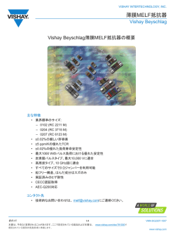 薄膜MELF抵抗器