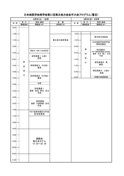 日本核医学技術学会第21回東北地方会岩手大会プログラム（暫定）