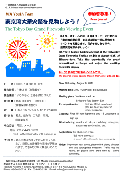東京湾大華火祭を見物しよう！