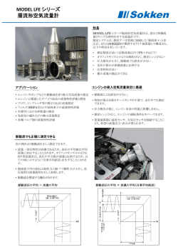 MODEL LFE シリーズ 層流形空気流量計